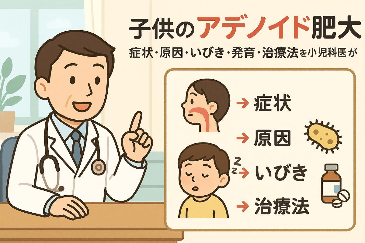アデノイド肥大は子供に多い症状と原因を小児科医が解説！睡眠障害やいびき・発育への影響と治療法まで徹底ガイド