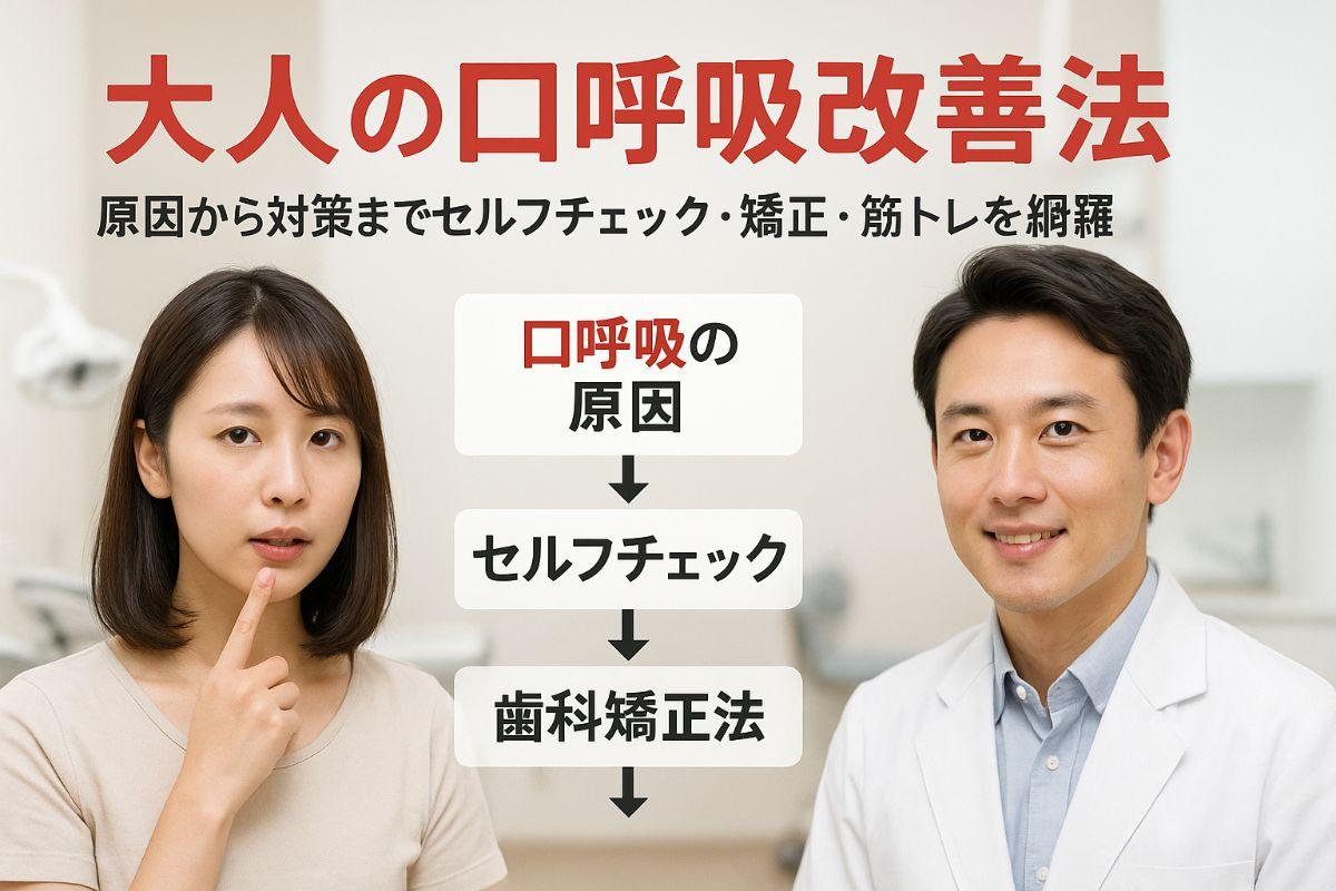 口呼吸の治し方を大人が実践する原因と改善法を徹底解説｜セルフチェックと歯科矯正・筋トレの最新対策