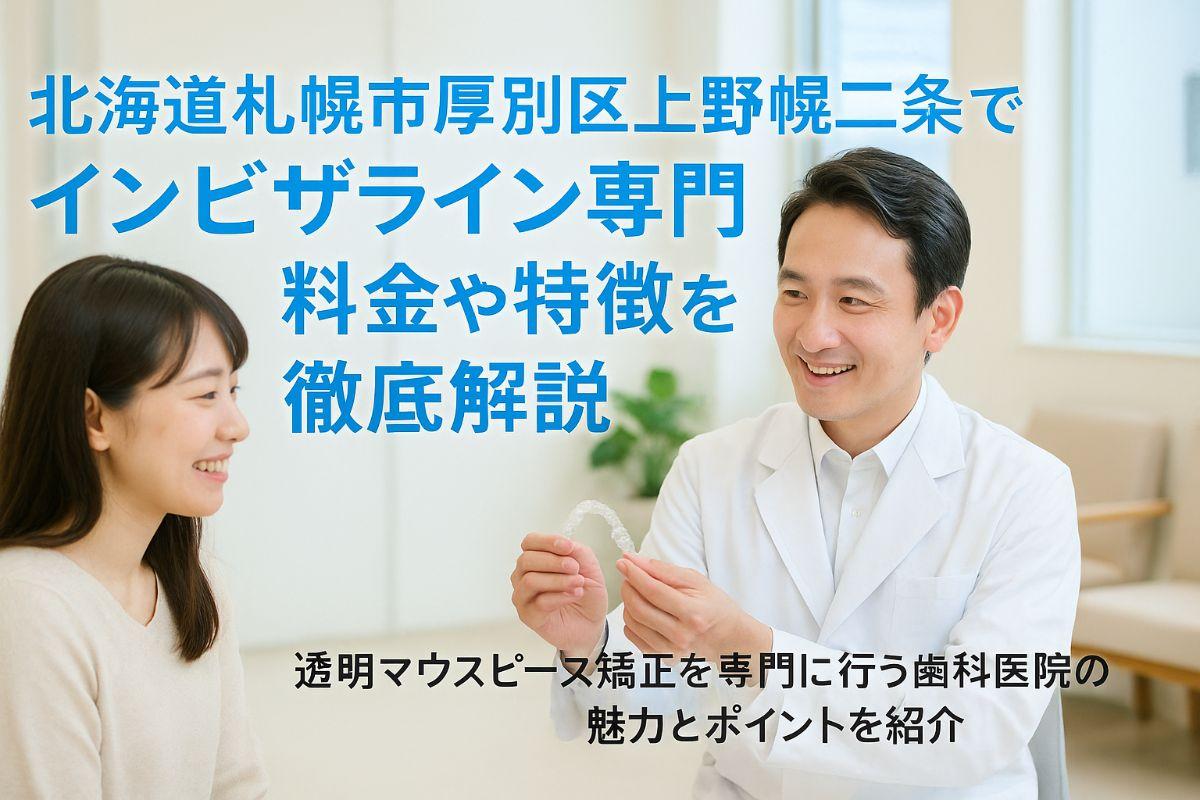 北海道札幌市厚別区上野幌二条でインビザライン専門歯科の料金や特徴を徹底解説