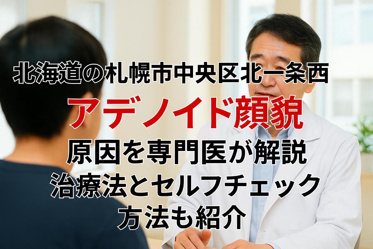 北海道の札幌市中央区北一条西でアデノイド顔貌の特徴と原因を専門医が解説｜治療法とセルフチェック方法も紹介