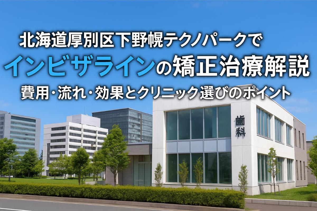 北海道厚別区下野幌テクノパークでインビザラインの矯正治療を徹底解説|費用・流れ・効果とクリニック選びのポイント