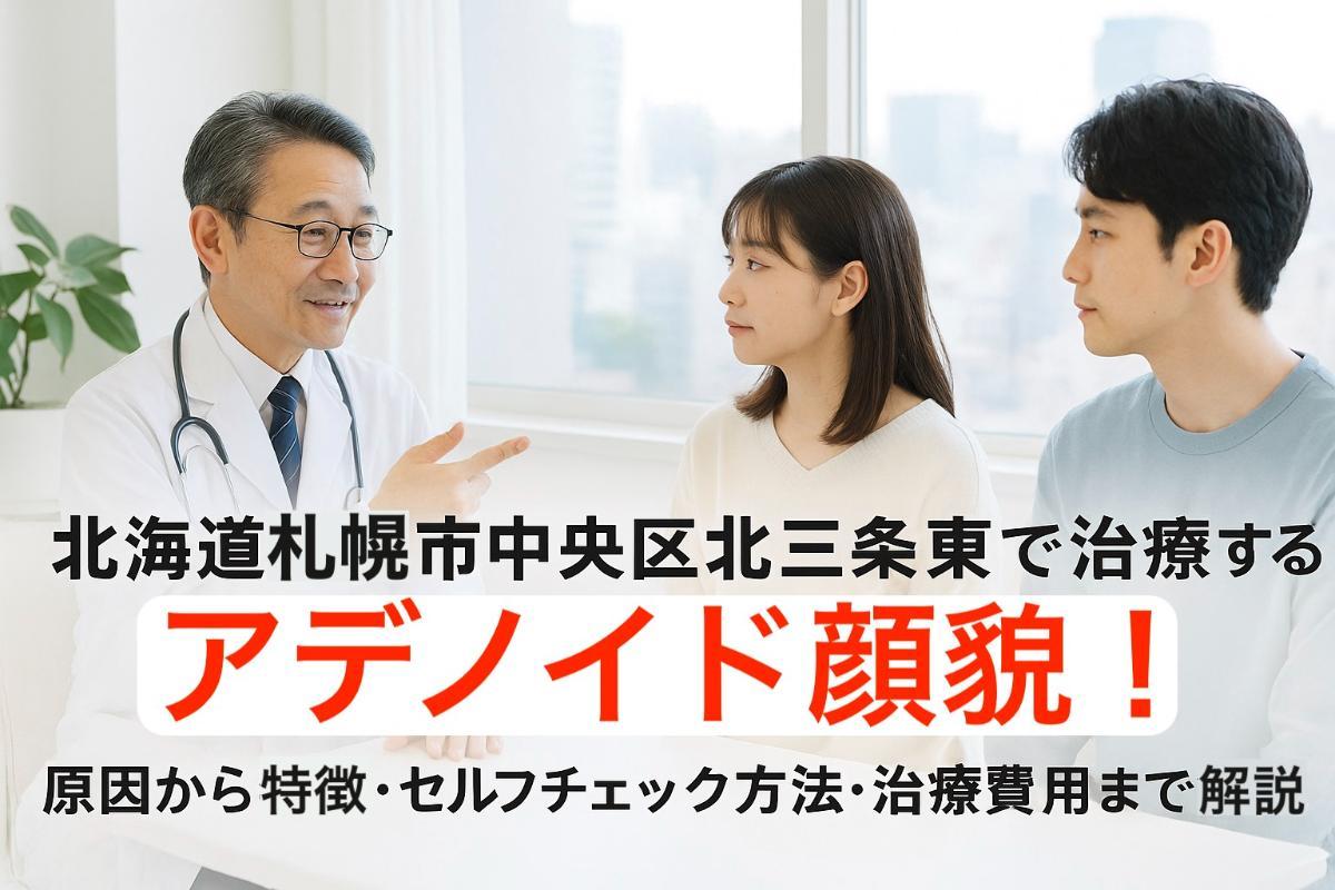 北海道札幌市中央区北三条東で治療するアデノイド顔貌！原因から特徴・セルフチェック方法・治療費用まで解説