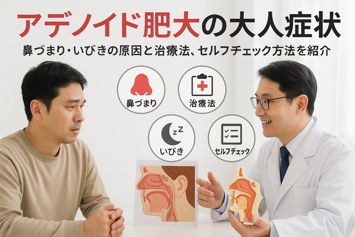 アデノイド肥大の大人症状を徹底解説｜鼻づまりやいびきの原因と治療・セルフチェック方法