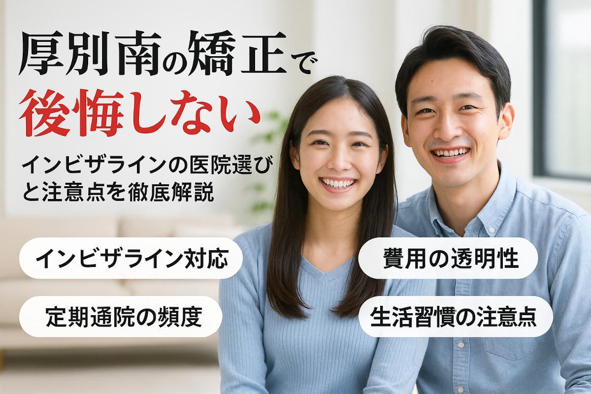 厚別南のインビザライン矯正で後悔しない！歯科医院の選び方と気を付けたい習慣