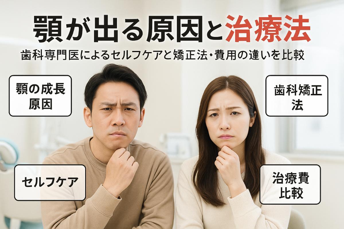 顎が出てきた大人の原因と治療法を徹底解説！セルフケアや矯正方法・費用の違いも比較