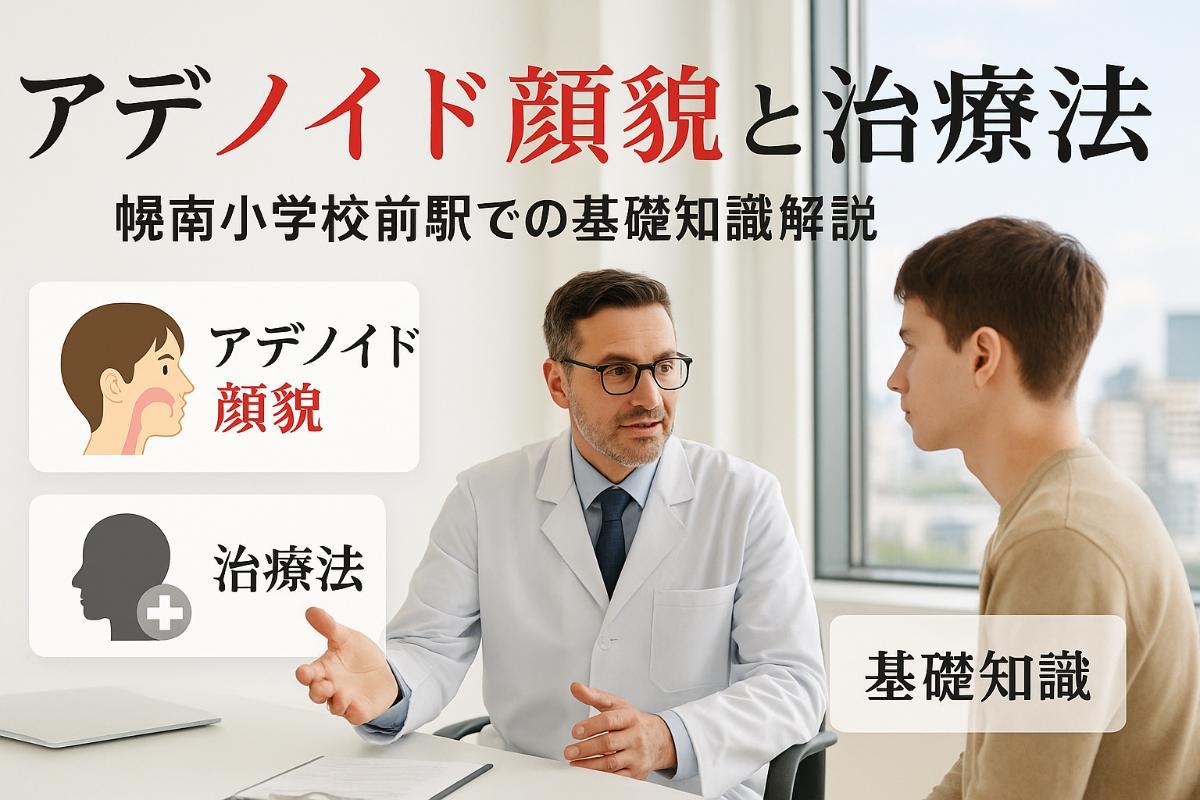 幌南小学校前駅でアデノイド顔貌の基礎知識と治療法をが解説｜札幌周辺のおすすめクリニックと費用比較